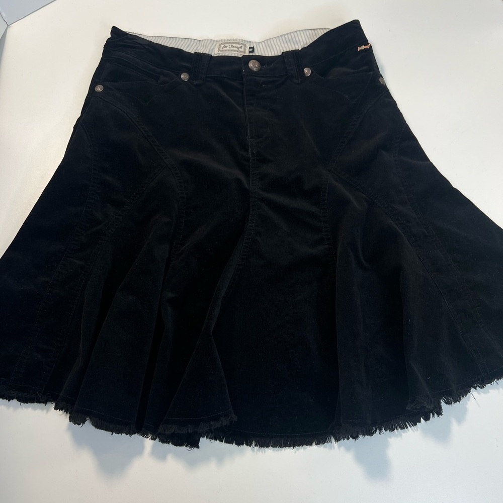 Vintage Corduroy Black Pleated Skirt by For Joseph Size 8 - Picture 3 of 16